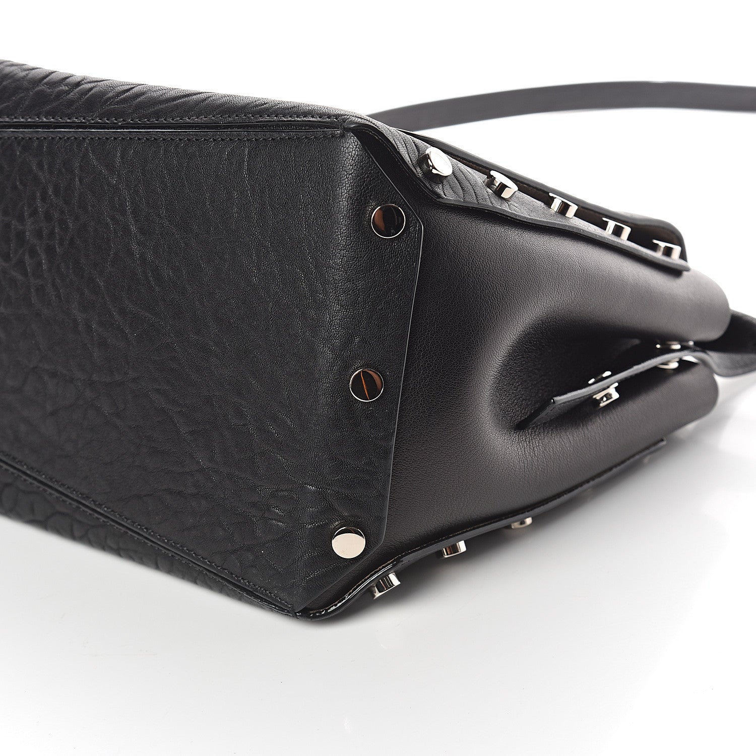 Jimmy Choo Grainy Calfskin Medium Lockett Shoulder Bag Black 8 of 8