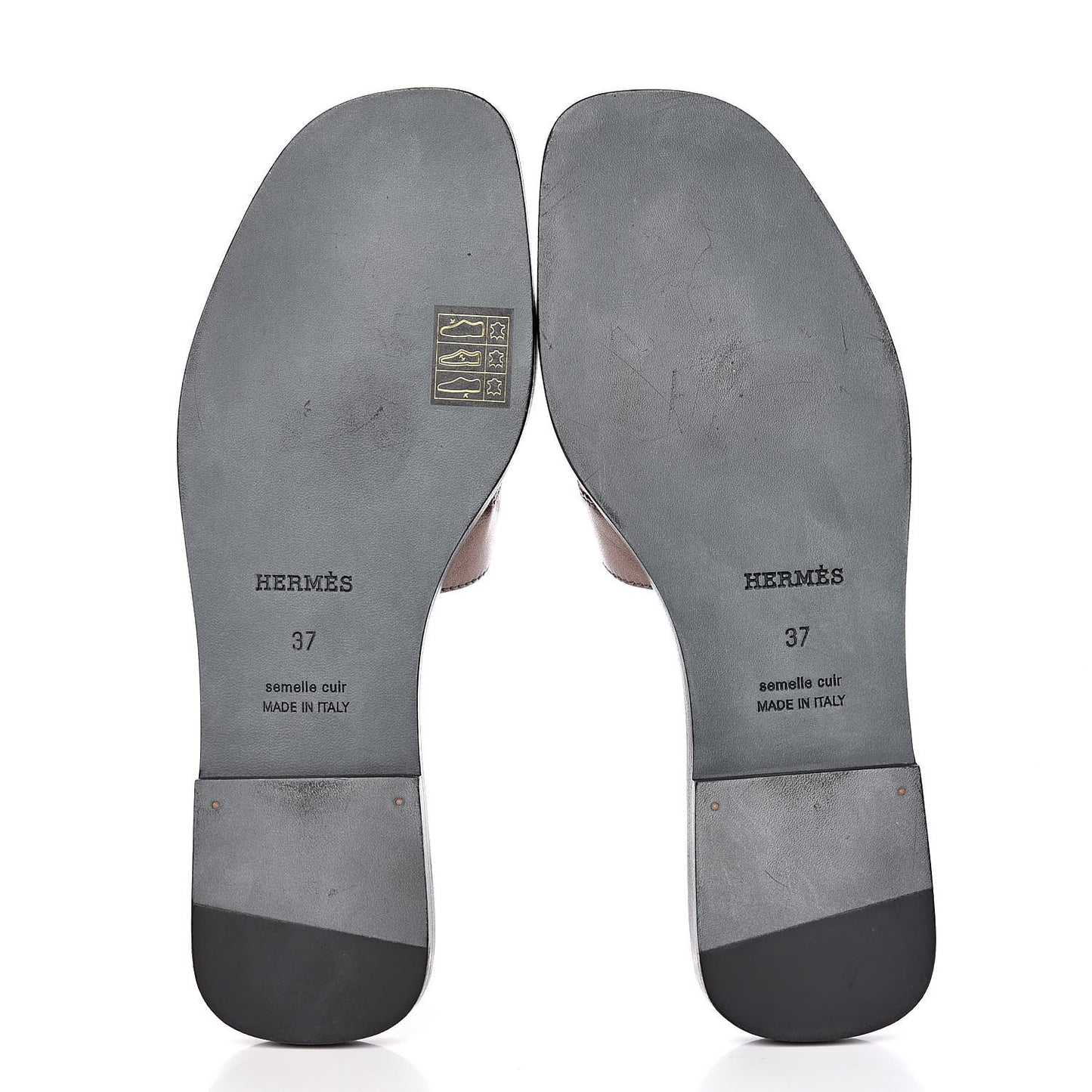 Metallic Nappa Oran Sandals 37 Or Vieilli