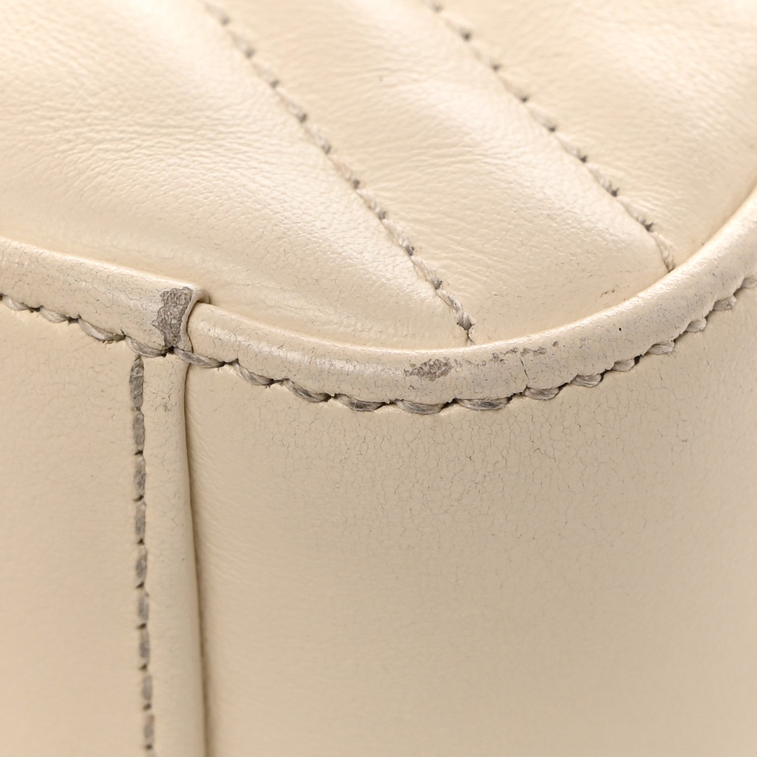 Gucci Calfskin Matelasse Mini GG Marmont Top Handle Shoulder Bag White 13 of 16