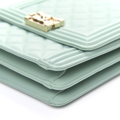 Chanel Calfskin Quilted North South Boy Flap Light Blue 8 of 8