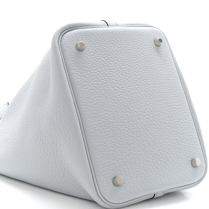 Hermes Taurillon Clemence Picotin Lock 22 MM Bleu Pale 9 of 11