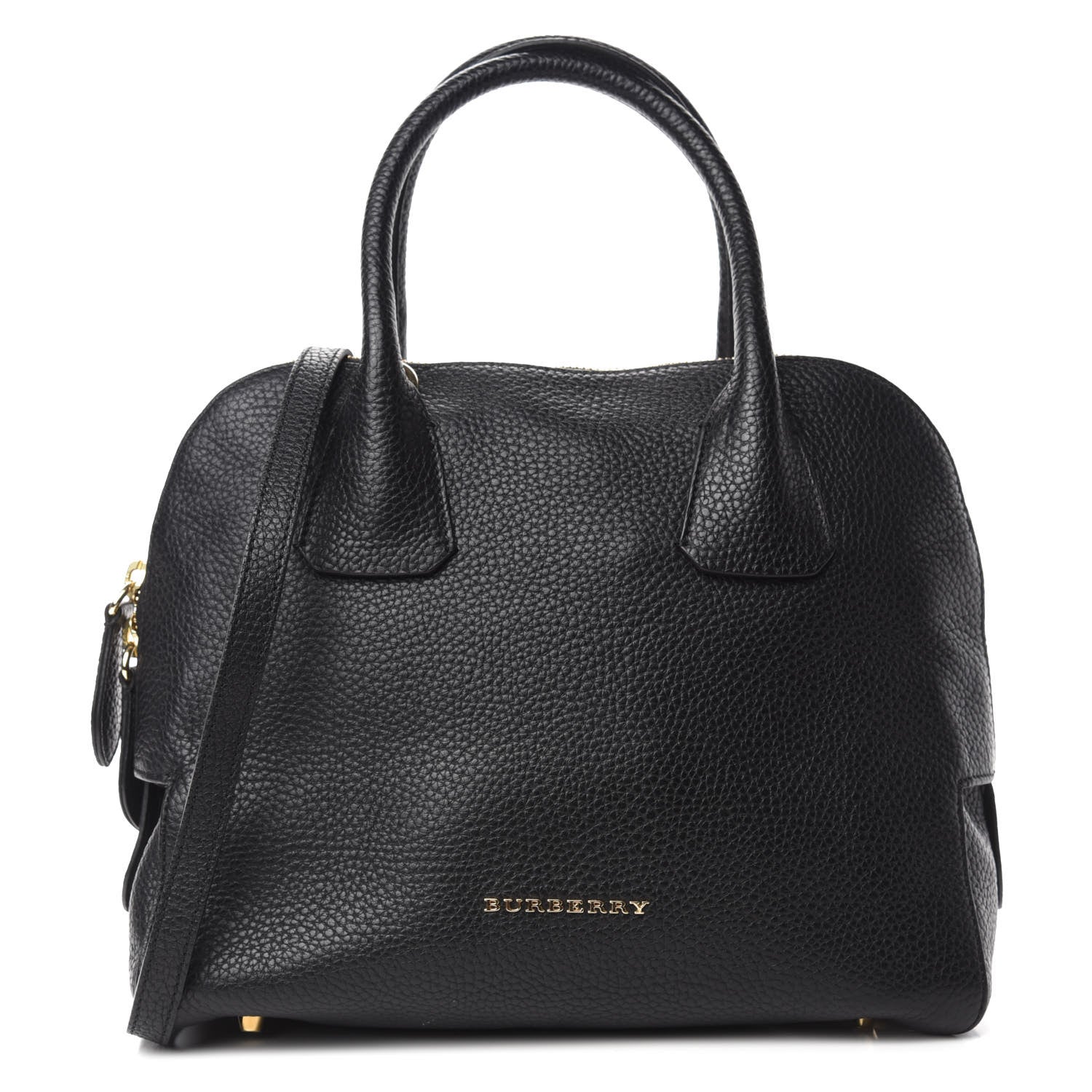 Burberry London Grainy Calfskin Small Greenwood Bowling Bag Black 1 of 11