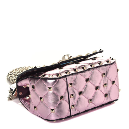 Valentino Garavani Metallic Nappa Micro Rockstud Spike Shoulder Bag Giacinto 4 of 8