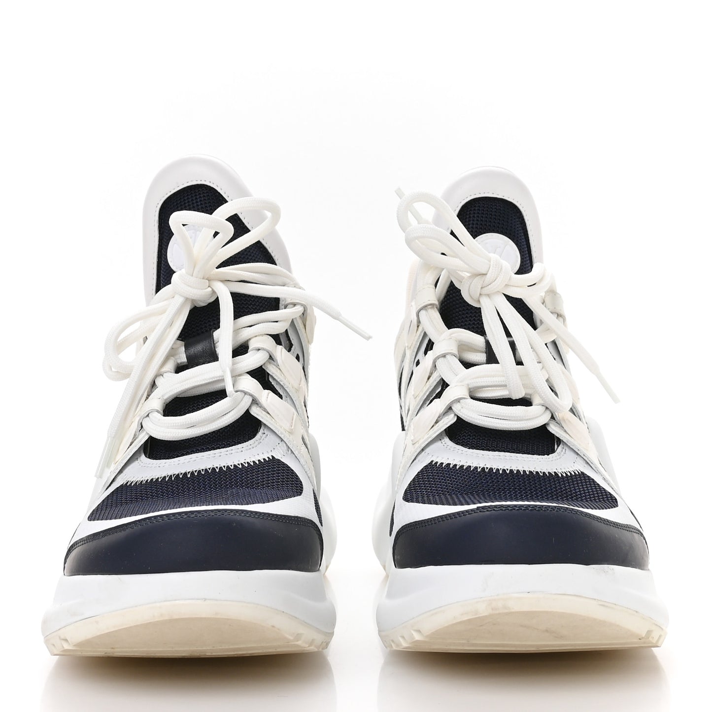 Calfskin Technical Nylon LV Archlight Sneakers 39 Marine