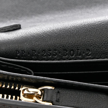 Valentino Garavani Calfskin Rockstud Wristlet Travel Wallet Black 7 of 8