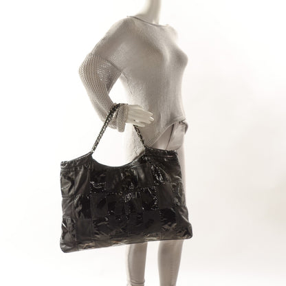 Chanel Patent Patchwork Large Brooklyn Tote Black 2 of 8