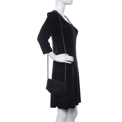 Chanel Caviar Half Moon Wallet On Chain WOC Black 2 of 11