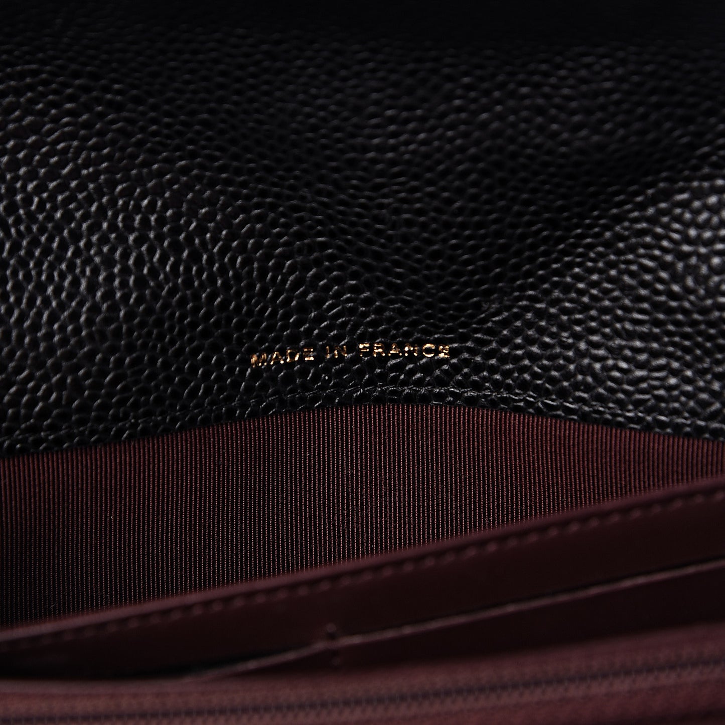 Caviar Quilted Large Flap Gusset Wallet Black