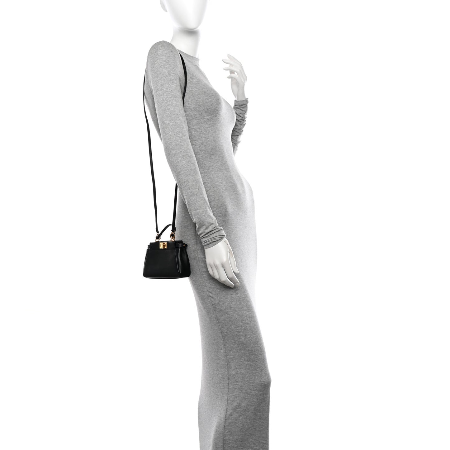 Nappa Micro Peekaboo Iconic Satchel Black