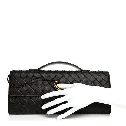 Bottega Veneta Nappa Intrecciato Long Andiamo Top Handle Clutch Fondant 2 of 7