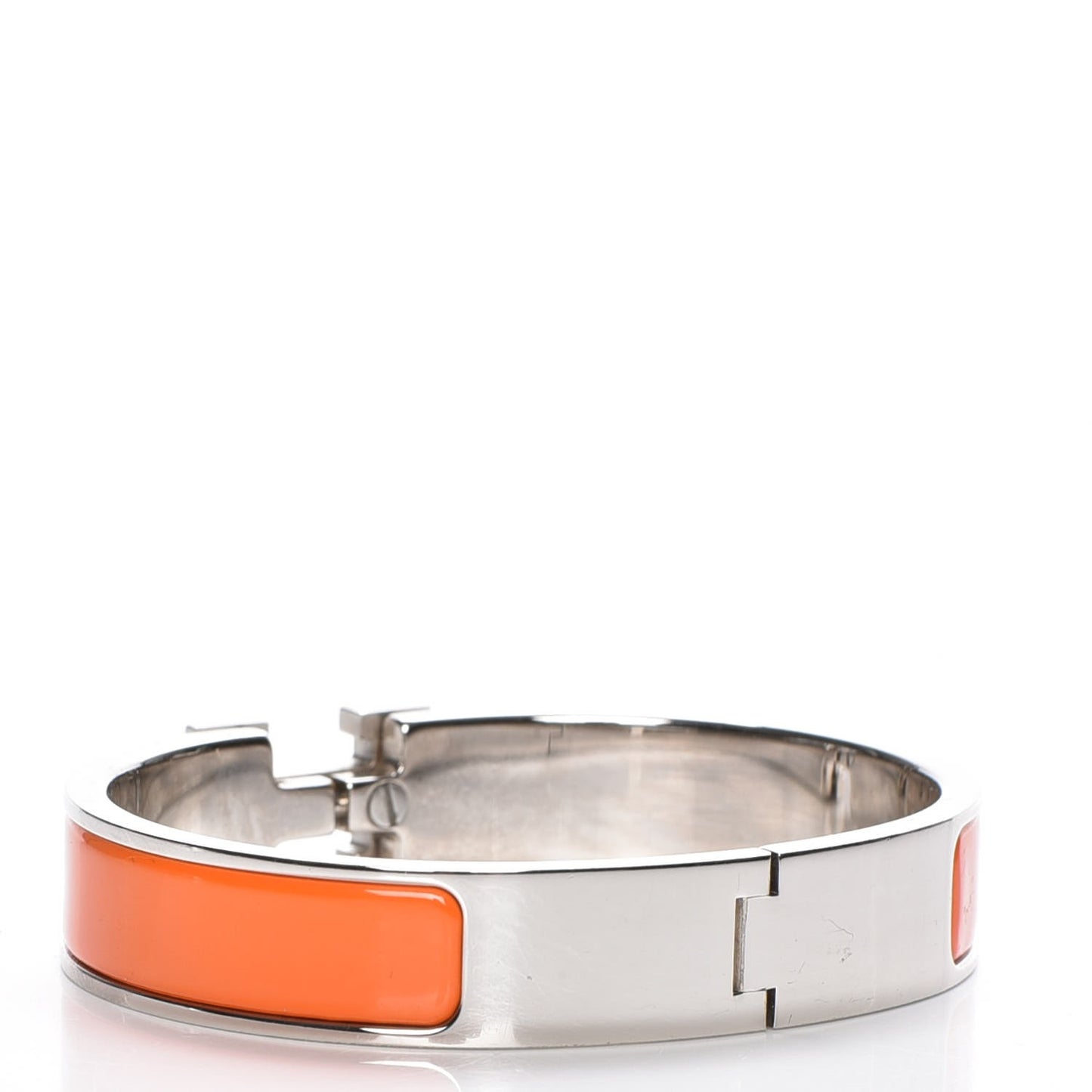 Enamel Clic Clac H Narrow Bracelet PM Orange