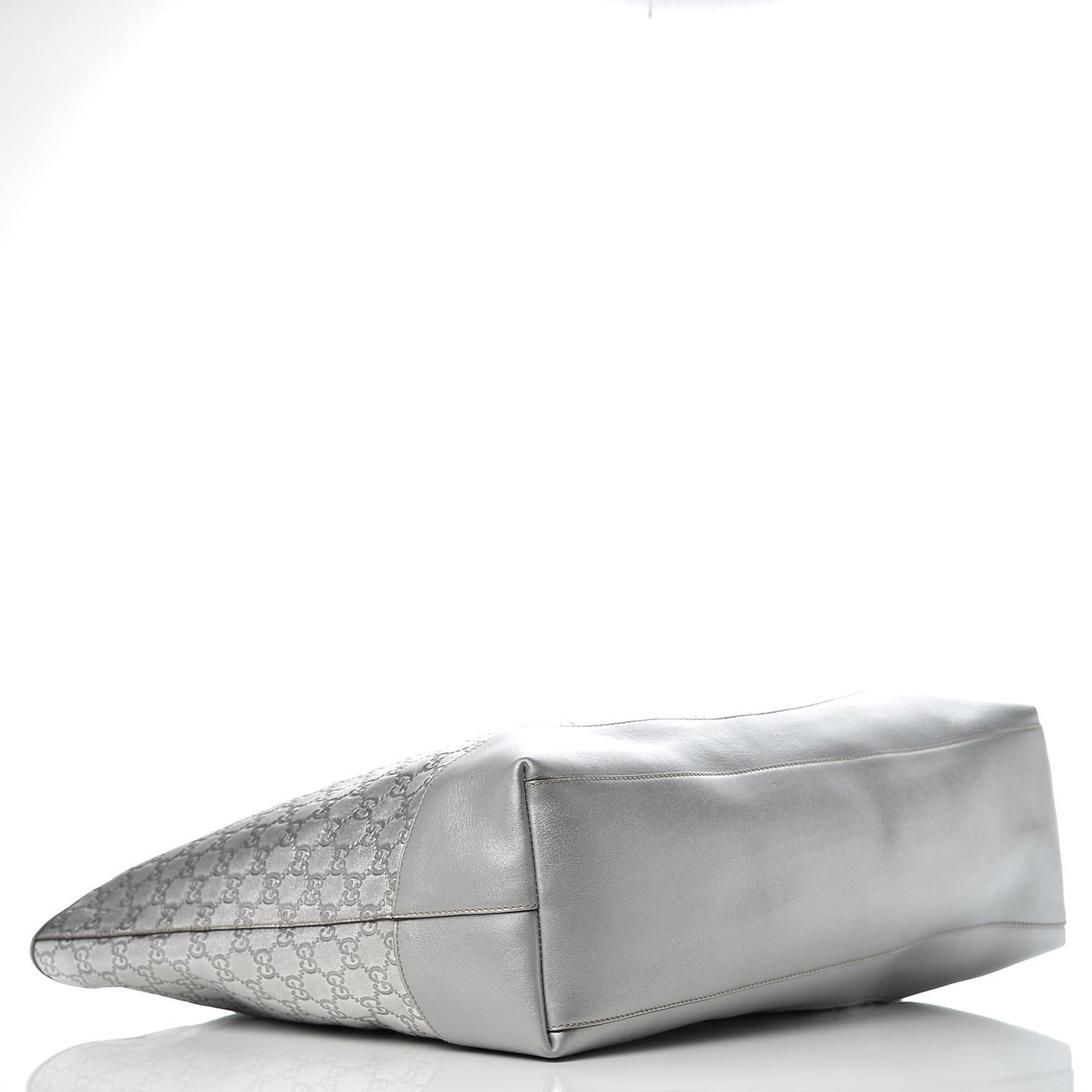 Guccissima Large Tote Silver