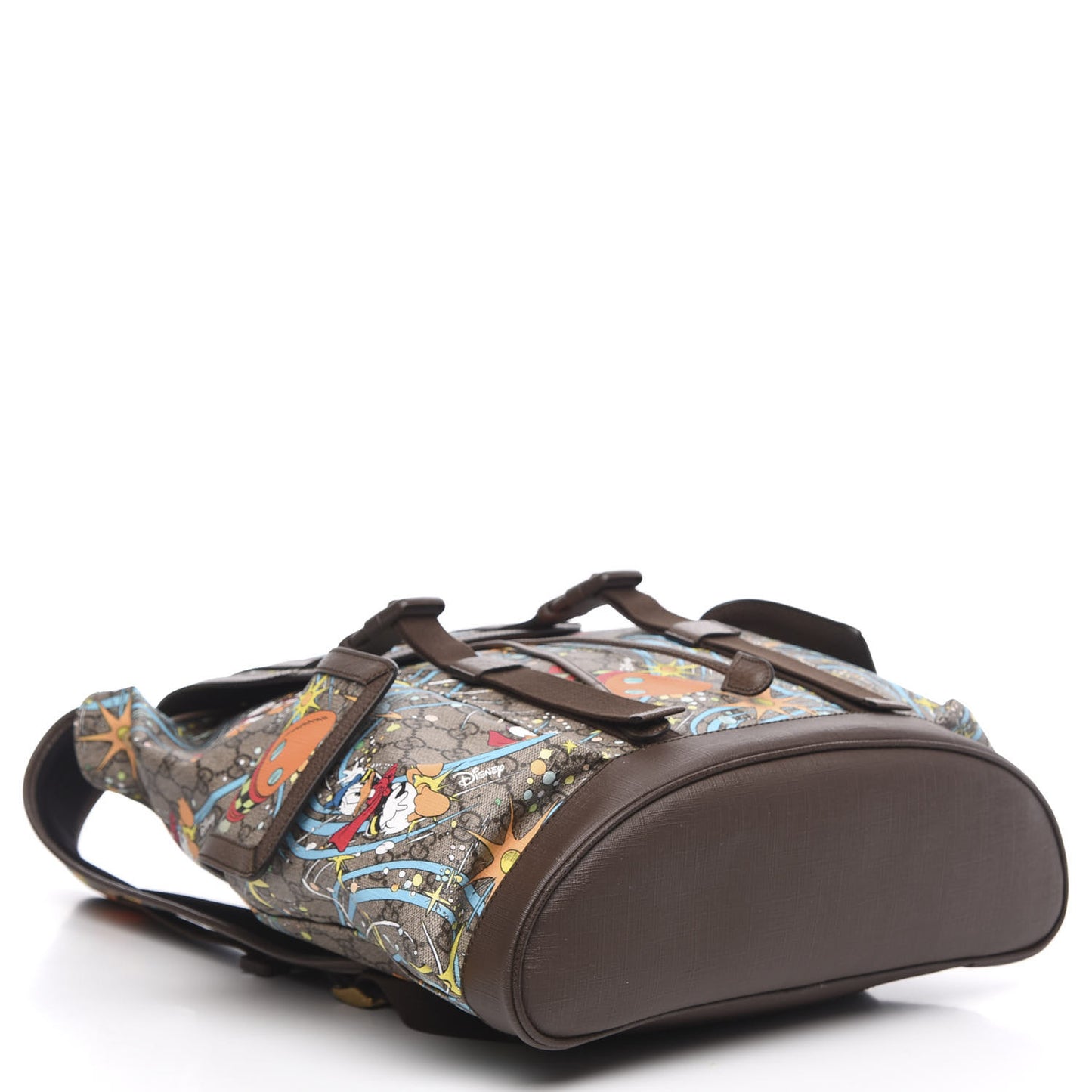 X DISNEY GG Supreme Monogram Donald Duck Medium Interlocking G Double Buckle Backpack Beige Multicolor New Acero