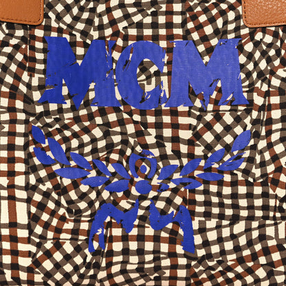 MCM Visetos Medium Liz Reversible Shopper Tote Cognac 14 of 18