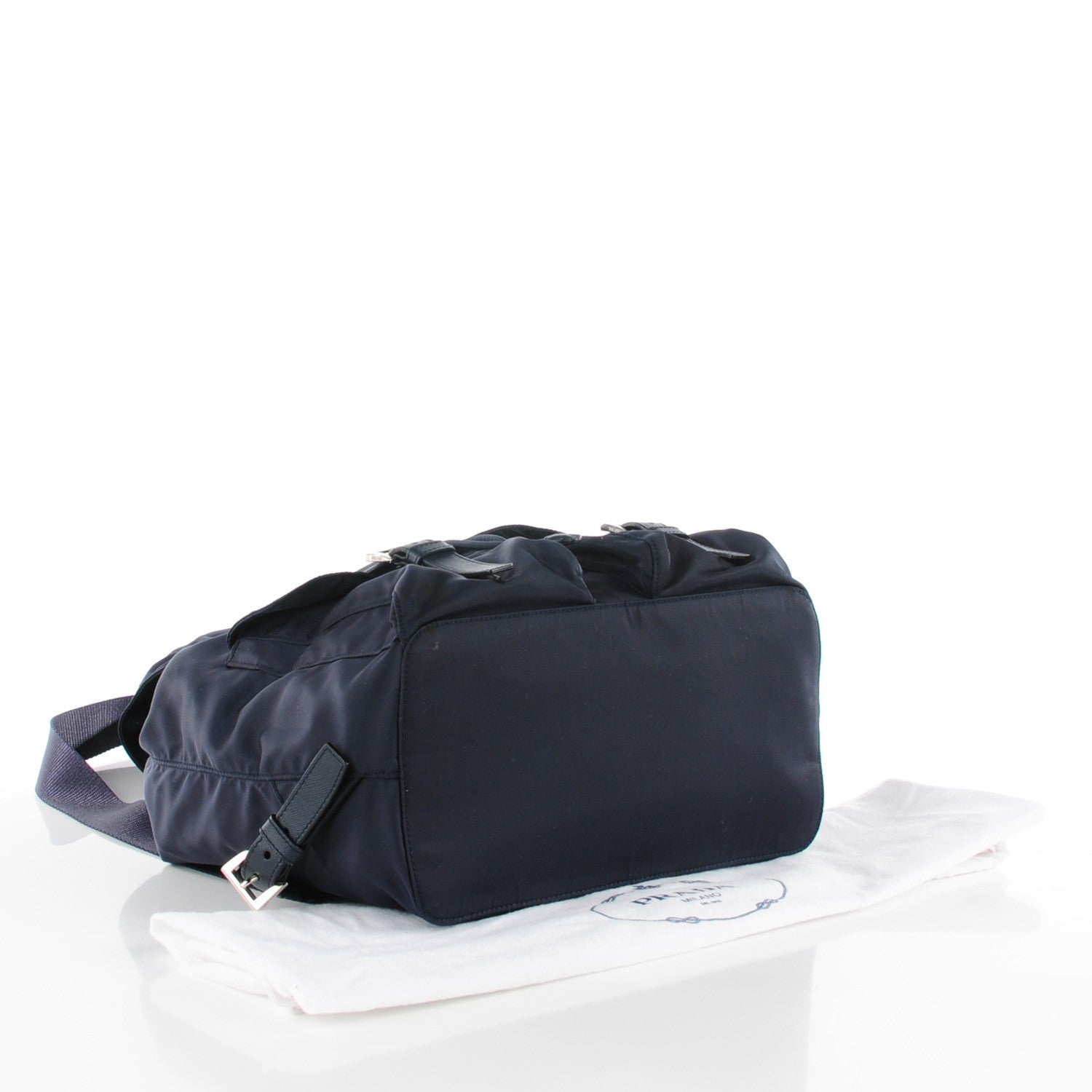 Prada Tessuto Nylon Medium Backpack Blue 4 of 11