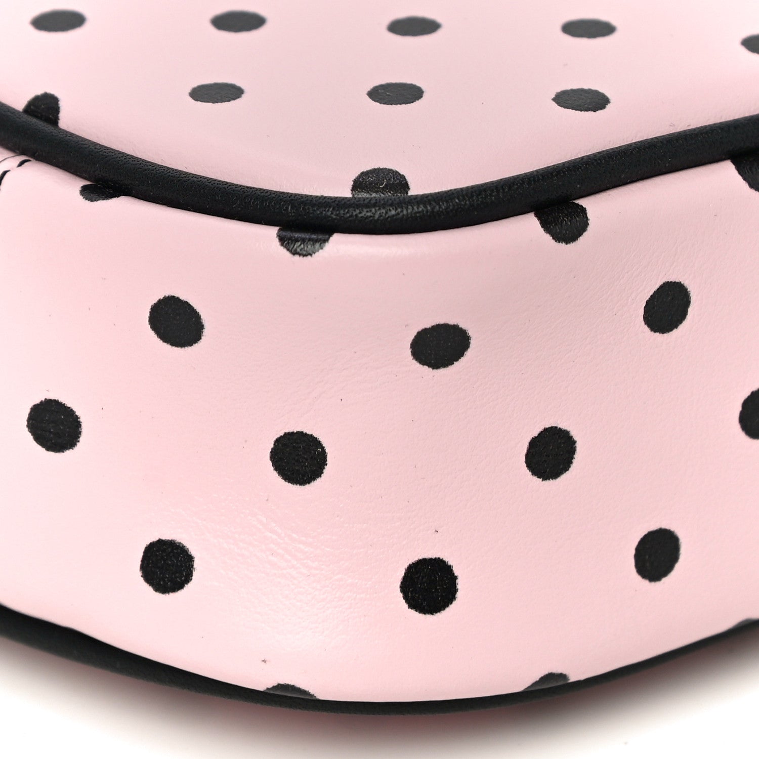 Saint Laurent Calfskin Printed Polka Dot Mini Lou Camera Bag Pink Black 9 of 11