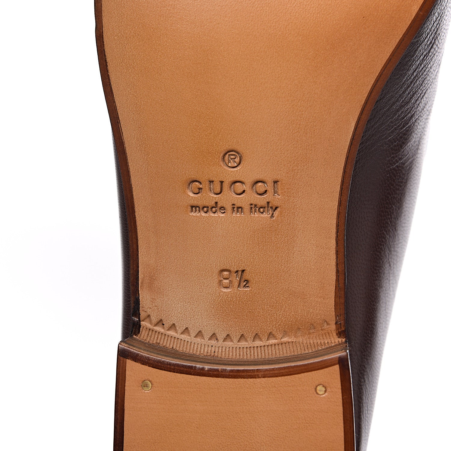 Gucci Goatskin Mens Horsebit Loafers 8.5 Brown 7 of 9