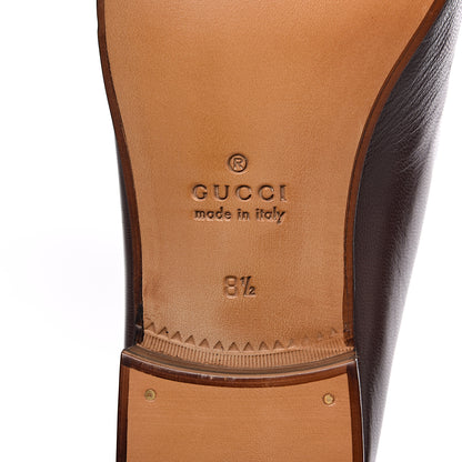 Gucci Goatskin Mens Horsebit Loafers 8.5 Brown 7 of 9