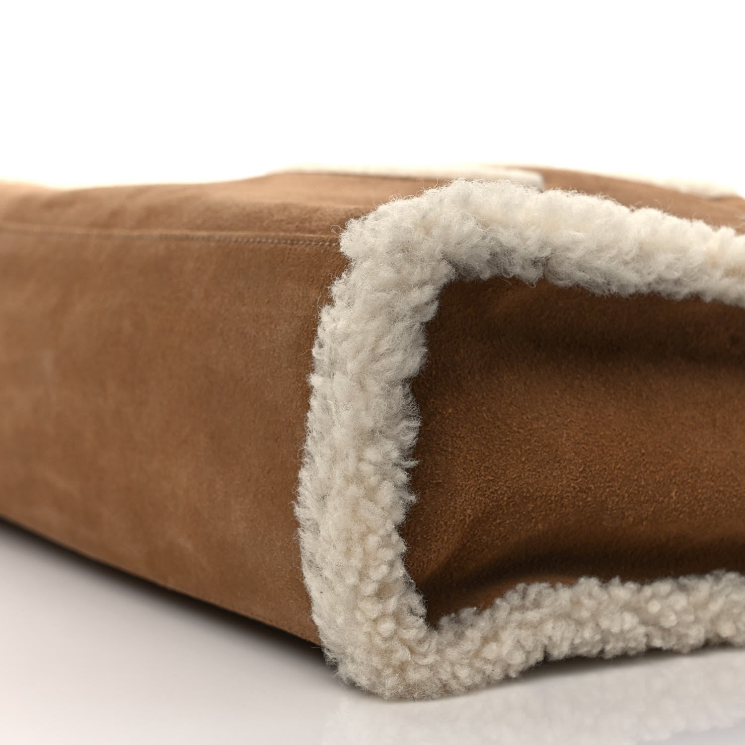 Telfar X UGG Suede Shearling Medium Shopping Bag Chestnut 9 of 9