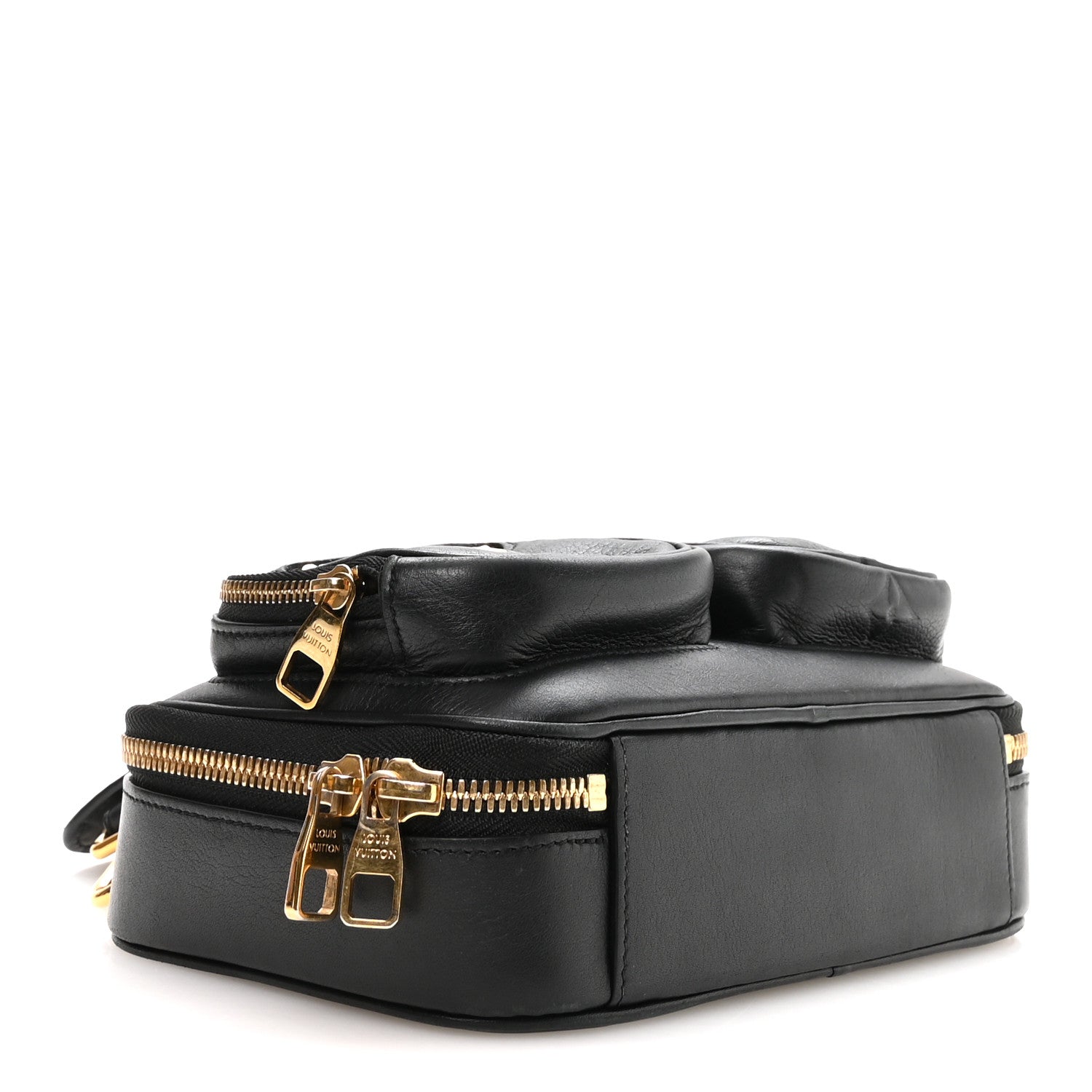 Louis Vuitton Calfskin Monogram Embossed Utility Crossbody Black 4 of 9
