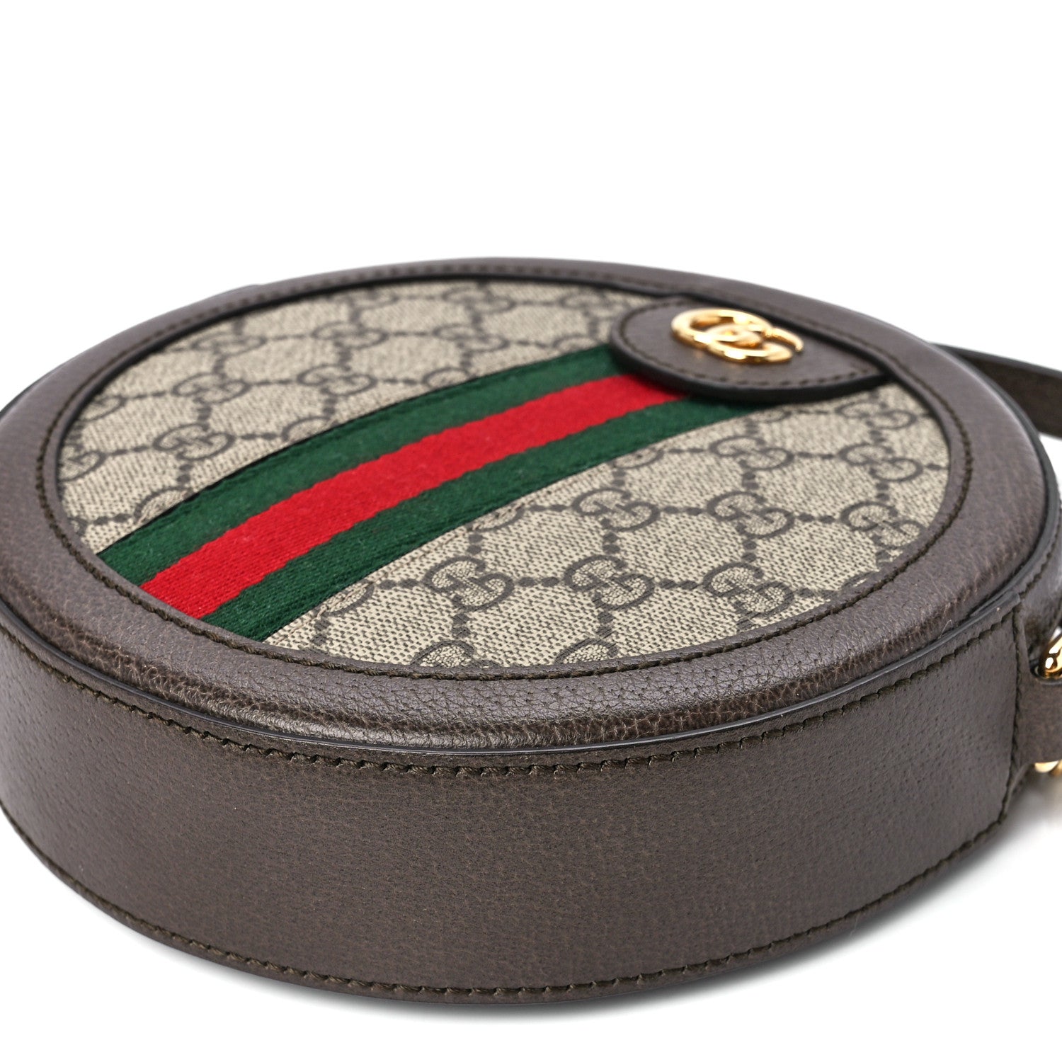 Gucci GG Supreme Monogram Web Mini Ophidia Round Shoulder Bag Brown 13 of 13