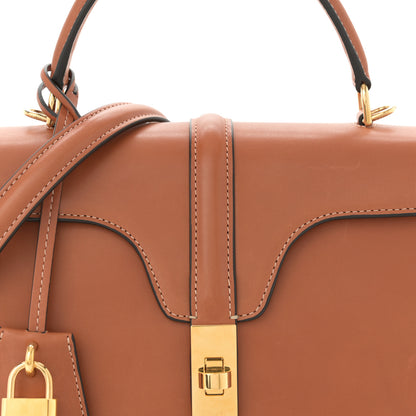 Celine Satinated Calfskin Small 16 Top Handle Bag Tan 8 of 11