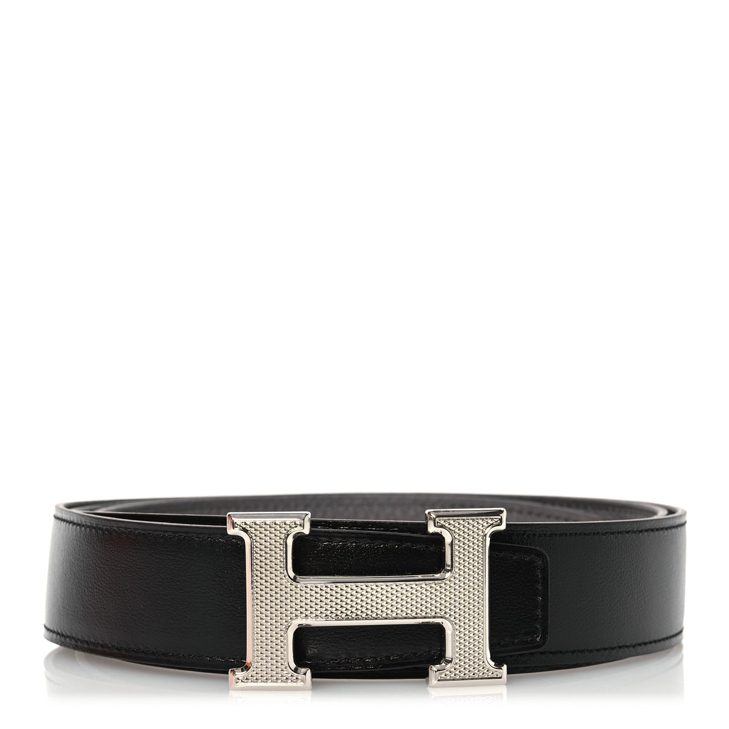 Box Togo 32mm Guilloche H Belt 110 Black Etain