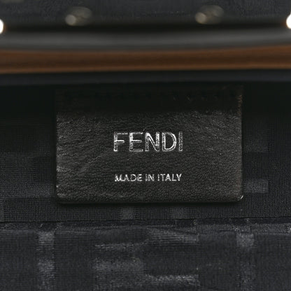 Fendi Shiny Glazed Fabric Vachetta FF 1974 Mini Baguette Trunk Mogano Panna Cuoio 6 of 15
