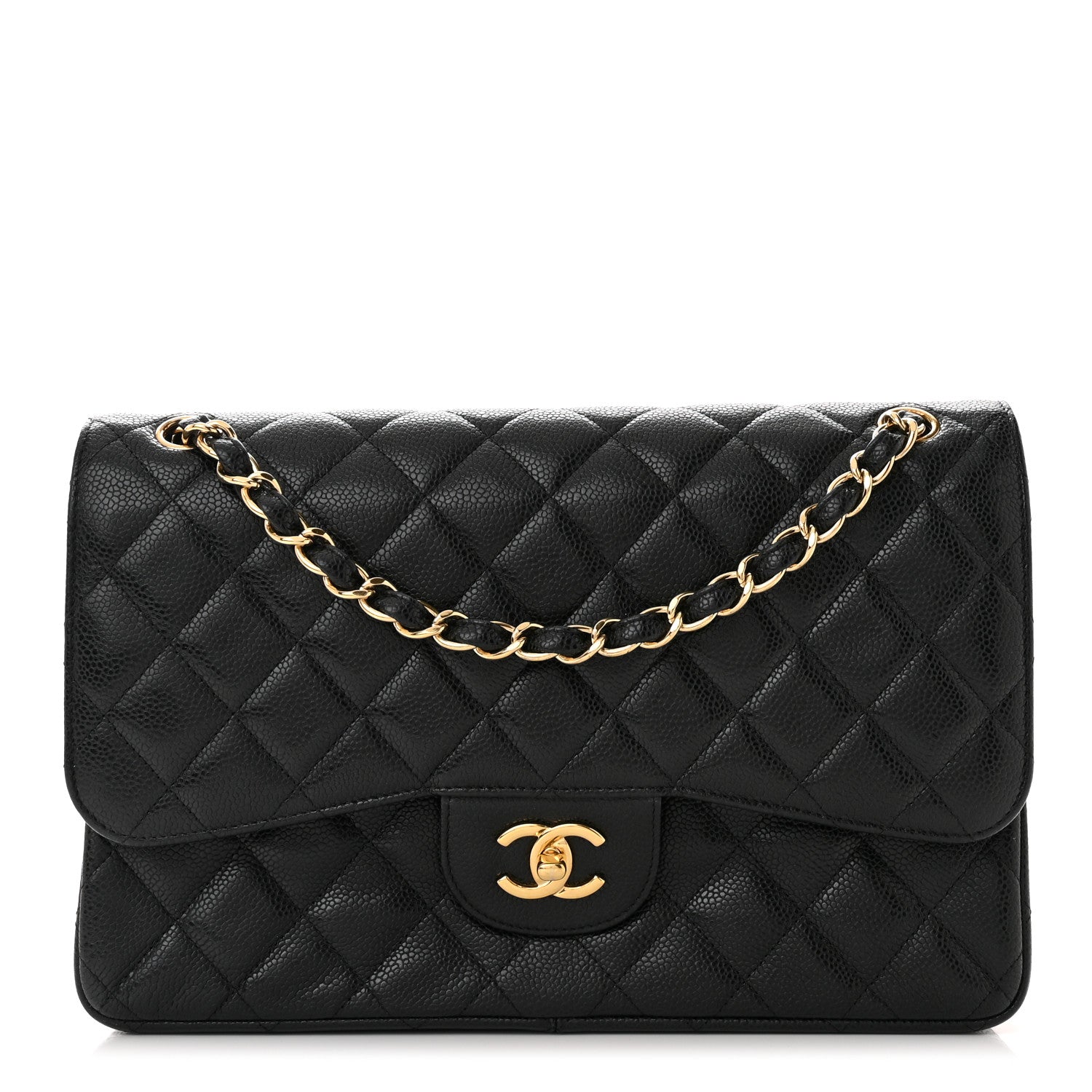 Chanel Caviar Quilted Jumbo Double Flap Black 1 of 10