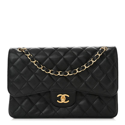 Chanel Caviar Quilted Jumbo Double Flap Black 1 of 10