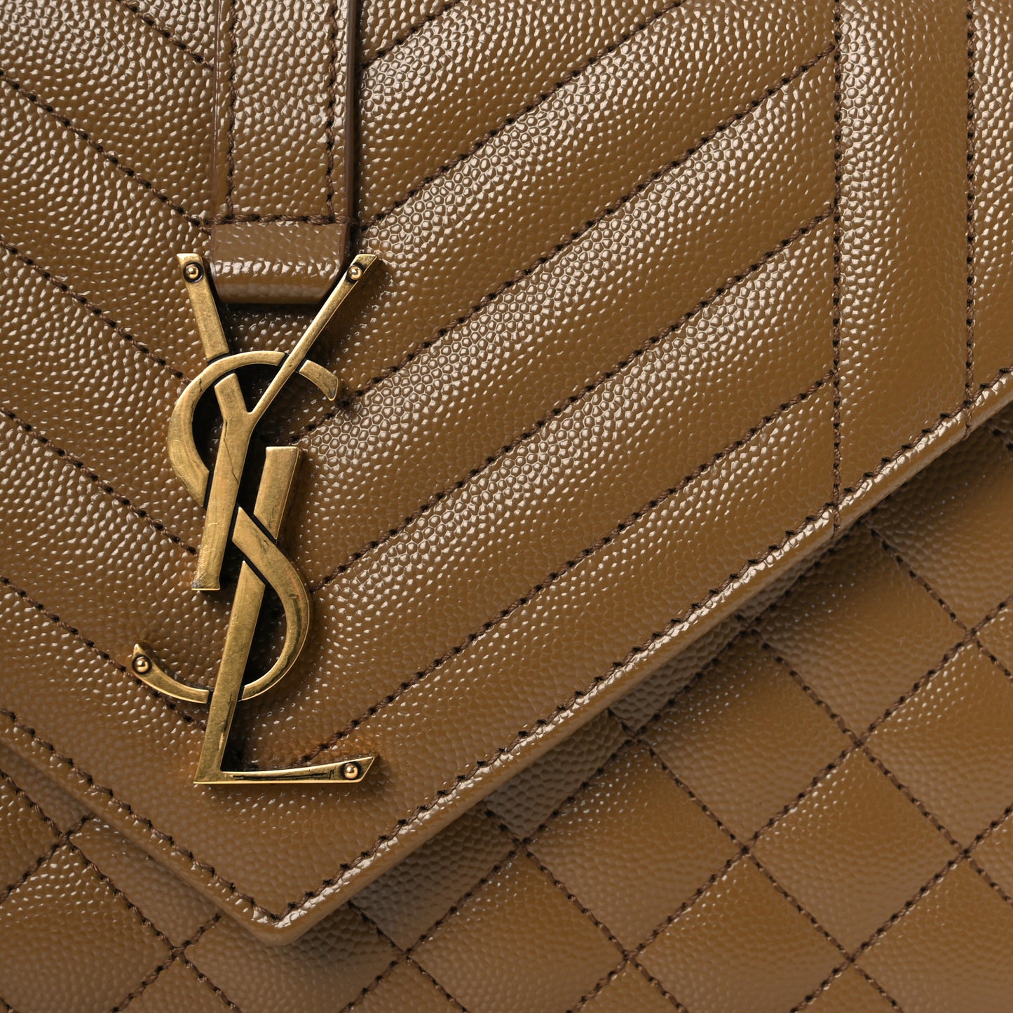 Grain De Poudre Textured Mixed Matelasse Triquilt Medium Monogram Satchel Old Oil