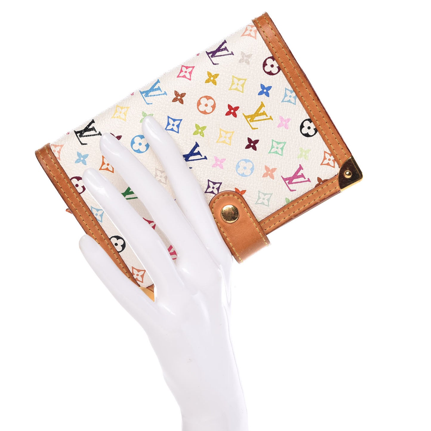 Monogram Multicolor Small Ring Agenda Cover White