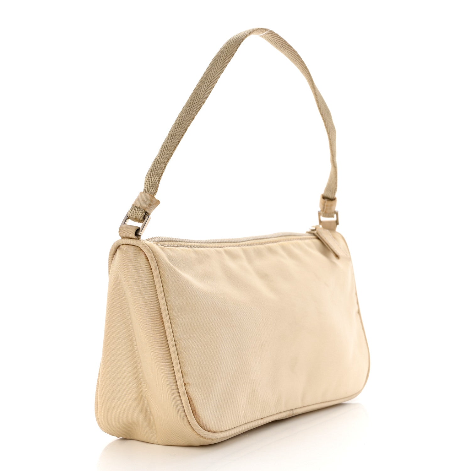 Prada Tessuto Nylon Pochette Beige 3 of 10