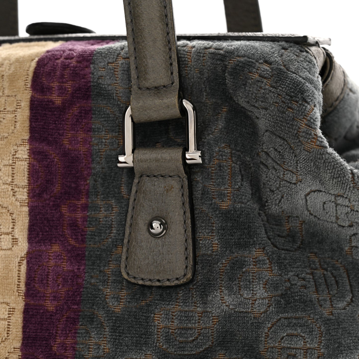 Velvet Horsebit Embossed Treasure Boston Multicolor