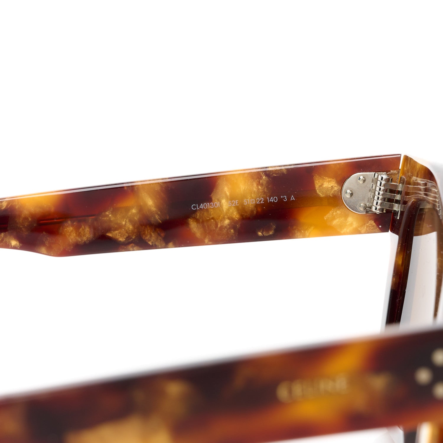 Celine Acetate Square Sunglasses CL40130I Havana 5 of 9