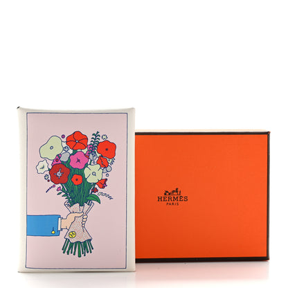 Hermes Swift Bouquet Calvi Duo Card Case White Multicolor 8 of 8