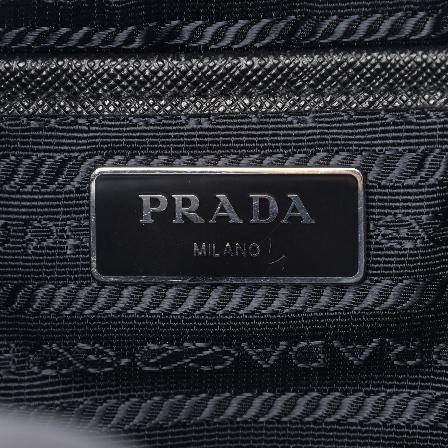 Prada Tessuto Nylon Saffiano Medium Backpack Black 8 of 10