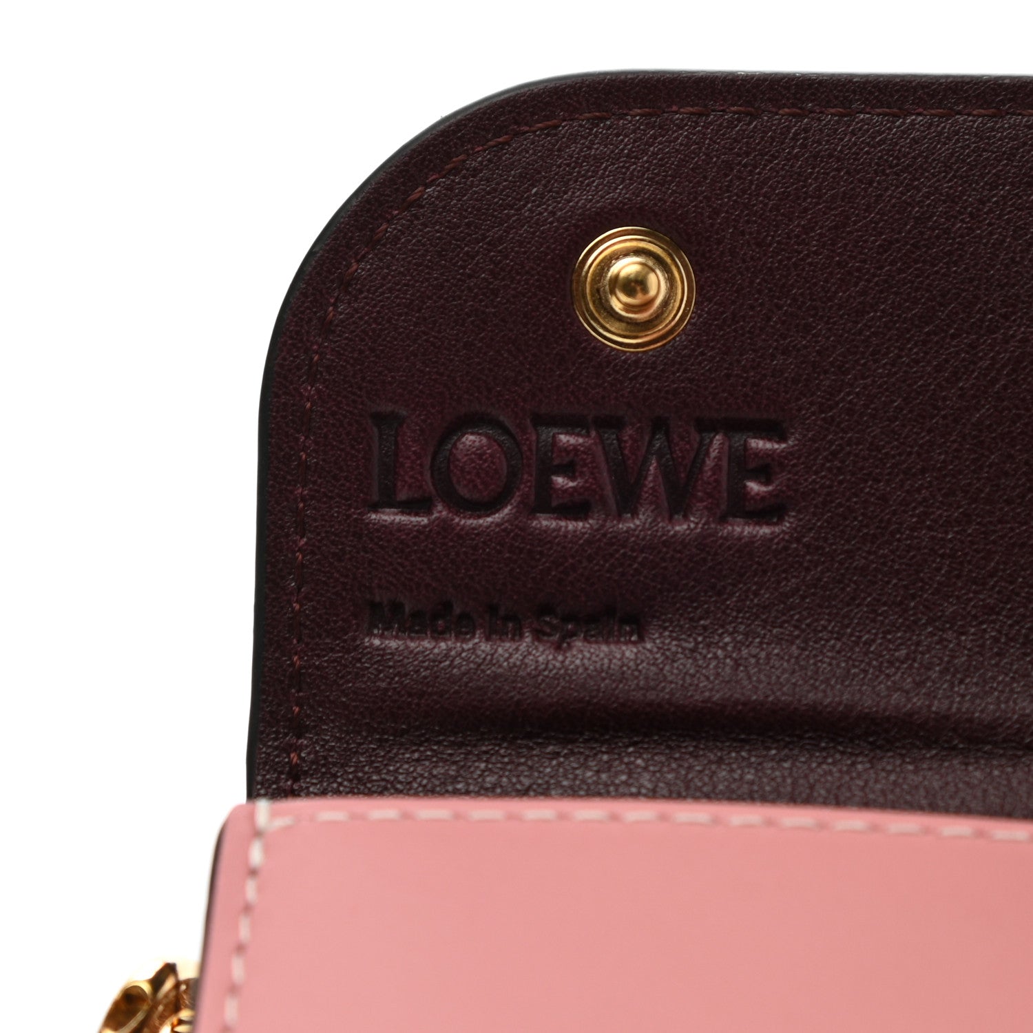 Loewe Smooth Calfskin Mini Gate Wallet Pastel Pink Tan 6 of 7