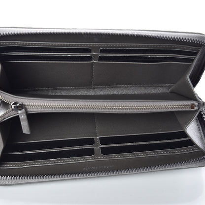 Chanel Metallic Galuchat Stingray Zip Around Wallet Silver 5 of 11