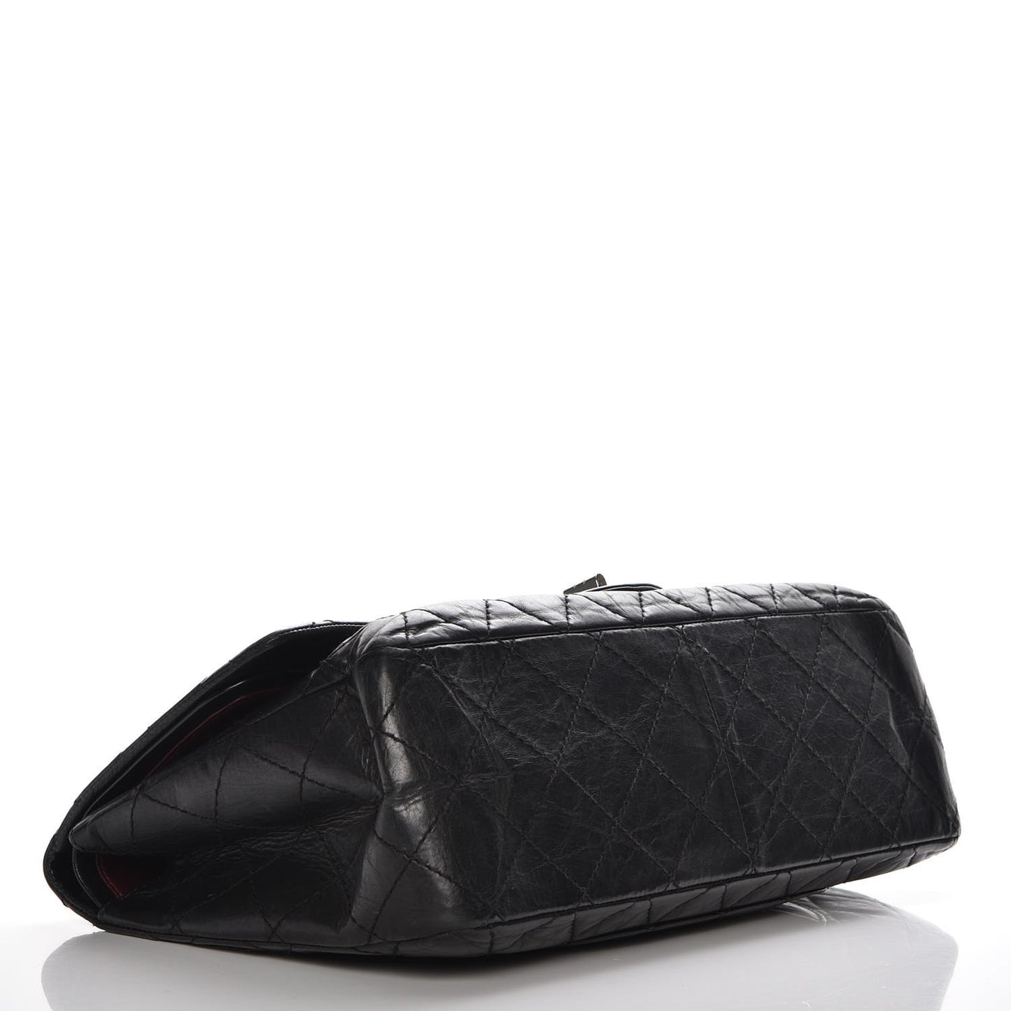 Aged Calfskin Quilted 2.55 Reissue 227 Flap Black