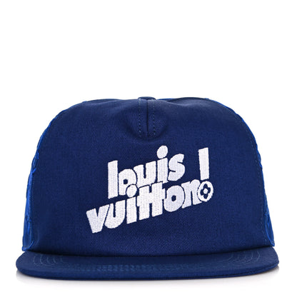 Louis Vuitton Mesh Embroidered Everyday LV Cap 58 Blue 2 of 8