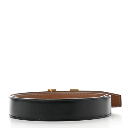 Hermes Box Togo 32mm H Belt 85 Black Gold 3 of 17