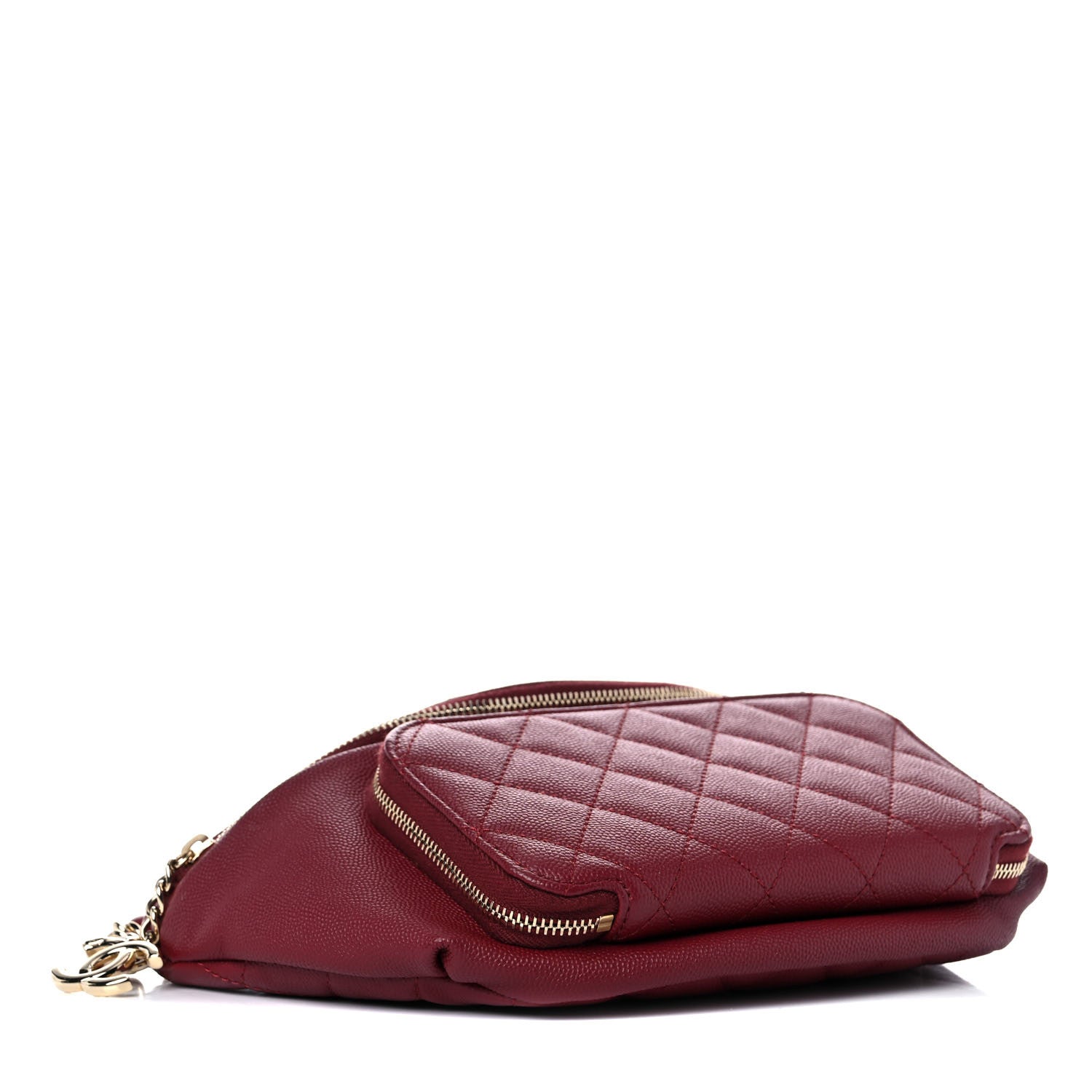 Chanel Caviar Quilted Business Affinity Waist Belt Bag Burgundy 3 of 8