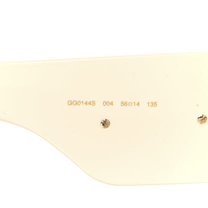 Gucci Acetate Crystal Oversize Hollywood Forever Sunglasses GG0144S Ivory 6 of 8