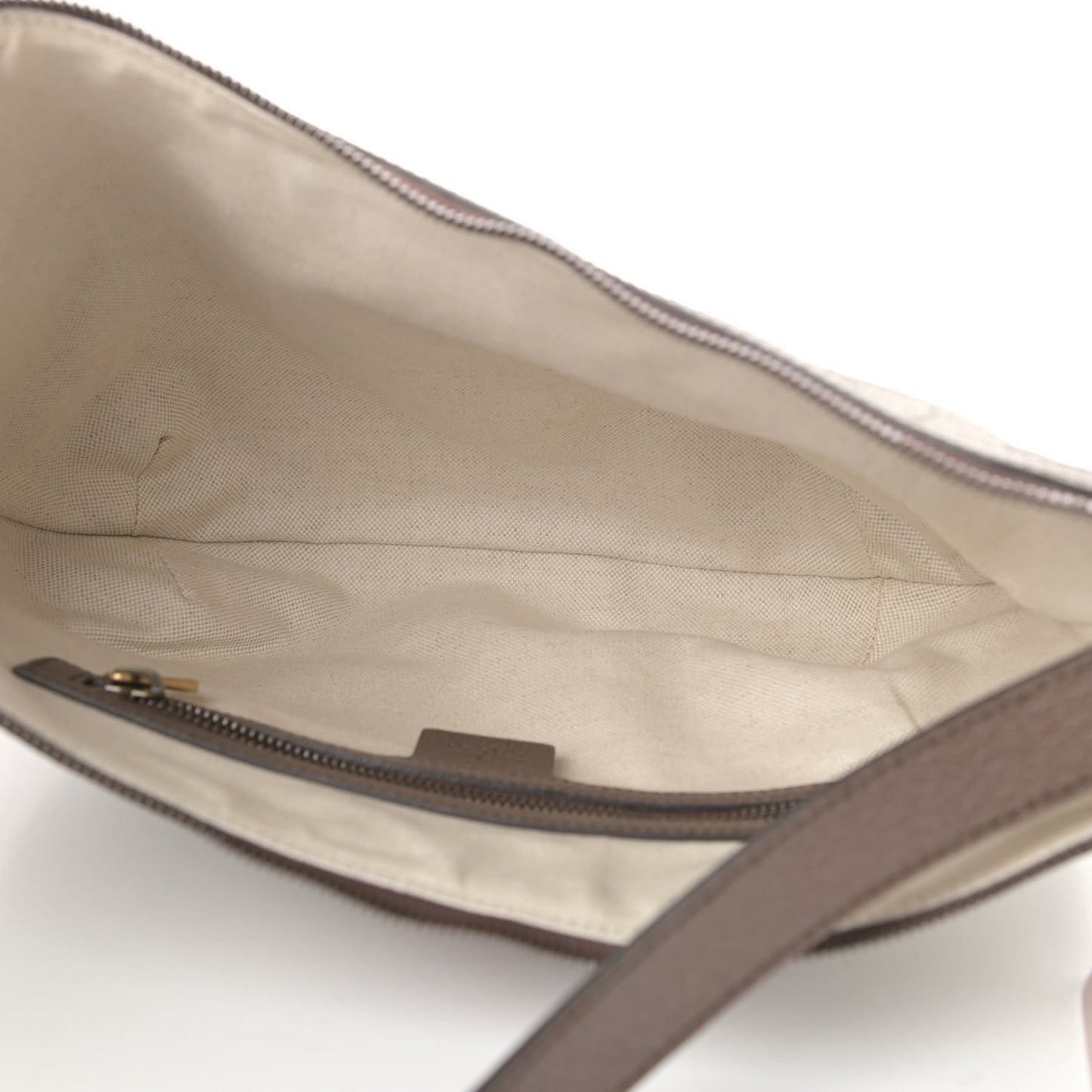 GG Supreme Monogram Web Small Ophidia Half Moon Hobo Brown