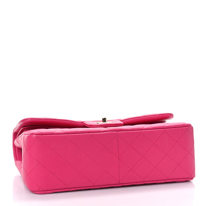Chanel Lambskin Quilted Jumbo Double Flap Dark Pink 3 of 8