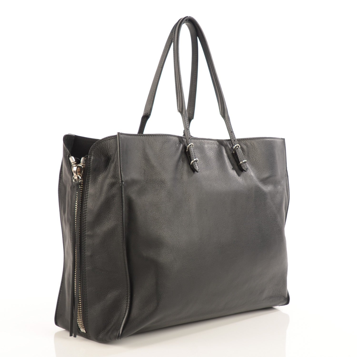 Balenciaga Supple Calfskin Papier A4 Zip Around Tote Black 3 of 10