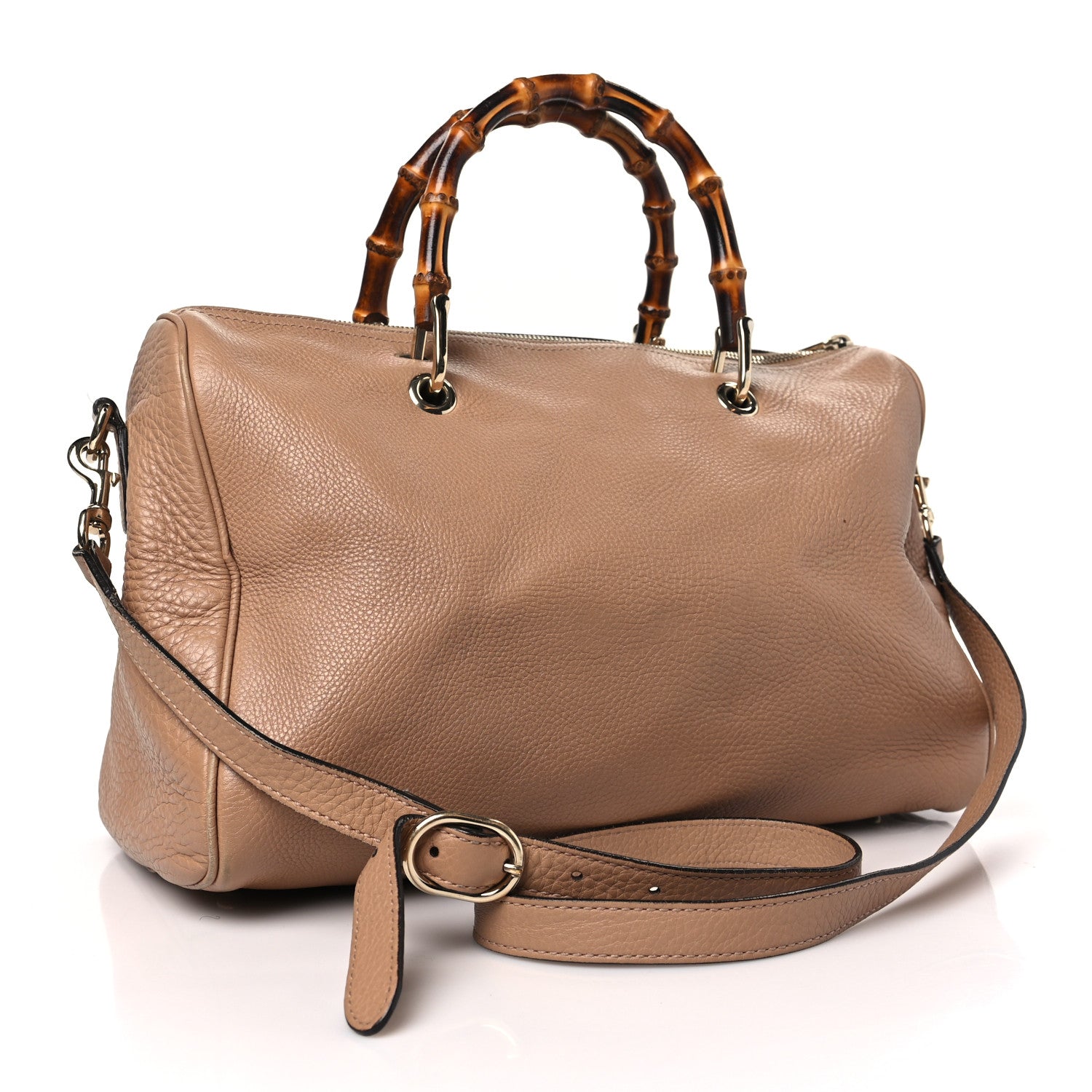 Gucci Calfskin Medium Bamboo Shopper Boston Camelia 3 of 10