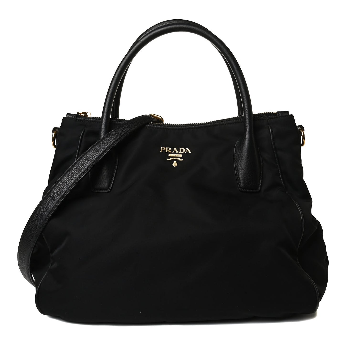 Tessuto Nylon Cervo Shoulder Bag Black