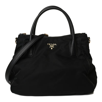 Prada Tessuto Nylon Cervo Shoulder Bag Black 1 of 18